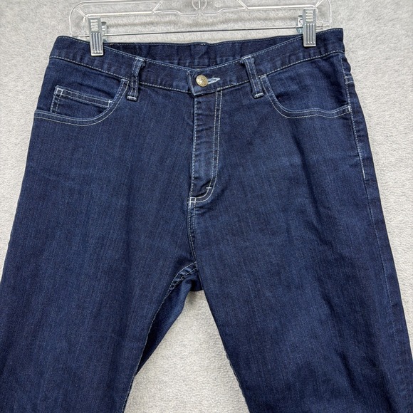Dearborn Jeans Men 32x29 Dark Blue Denim Pants Straight Leg Stretch American USA - Picture 3 of 12